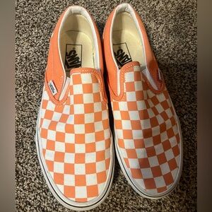 Orange Checkered Vans